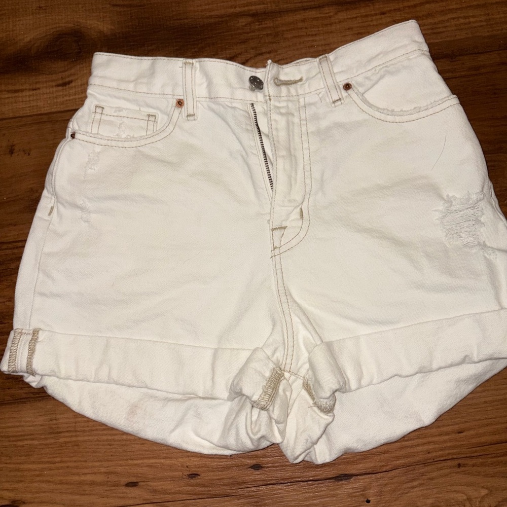 BDG Cream Jean Shorts